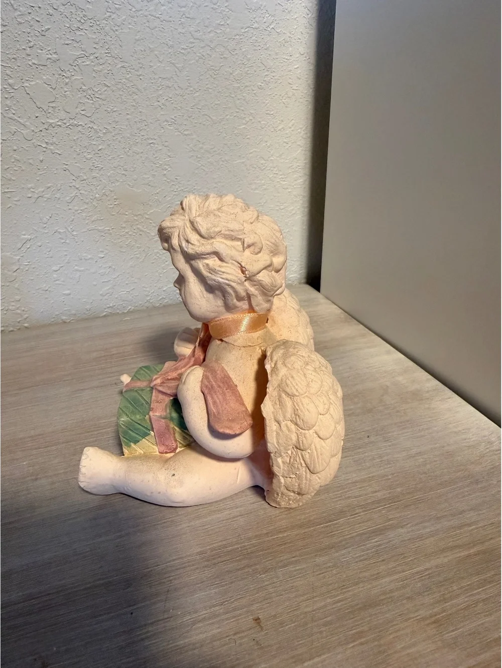 Vintage RUSS Angels Of Love Cherub Angel Figurine Holding a Gift Box